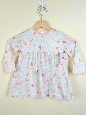 NWT James and Lottie Toddler 2T Ballerina Print Long Sleeve Dress Coquett